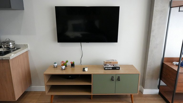 Studio Premium c/ Ar, Tv Smart no Paraiso/Paulista