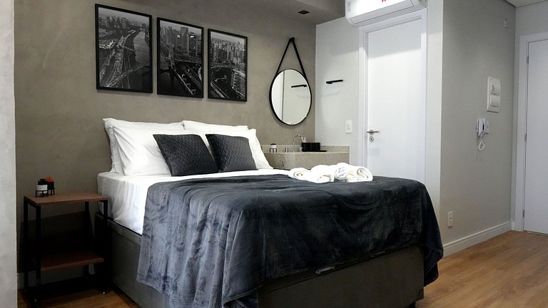 Studio Premium c/ Ar, Tv Smart no Paraiso/Paulista