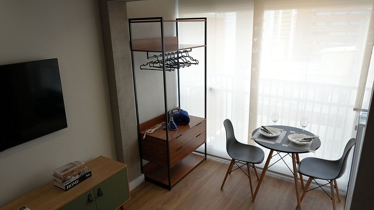 Studio Premium c/ Ar, Tv Smart no Paraiso/Paulista