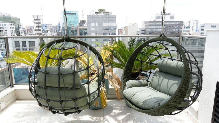 Studio Premium c/ Ar, Tv Smart no Paraiso/Paulista