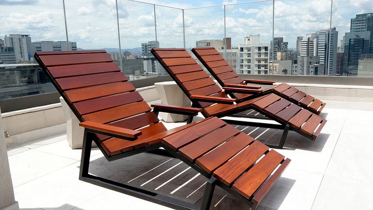 Studio Premium c/ Ar, Tv Smart no Paraiso/Paulista