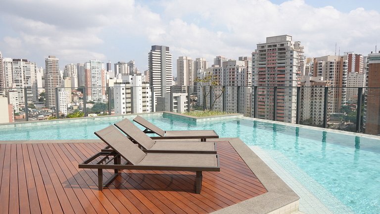 Apê Luxo C/ 1 Suite Ar, Vaga e Academia - Perdizes